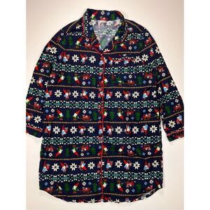 Hanna Andersson Gnome Sweet Gnome Flannel Nightshirt Women's Size Extra Large